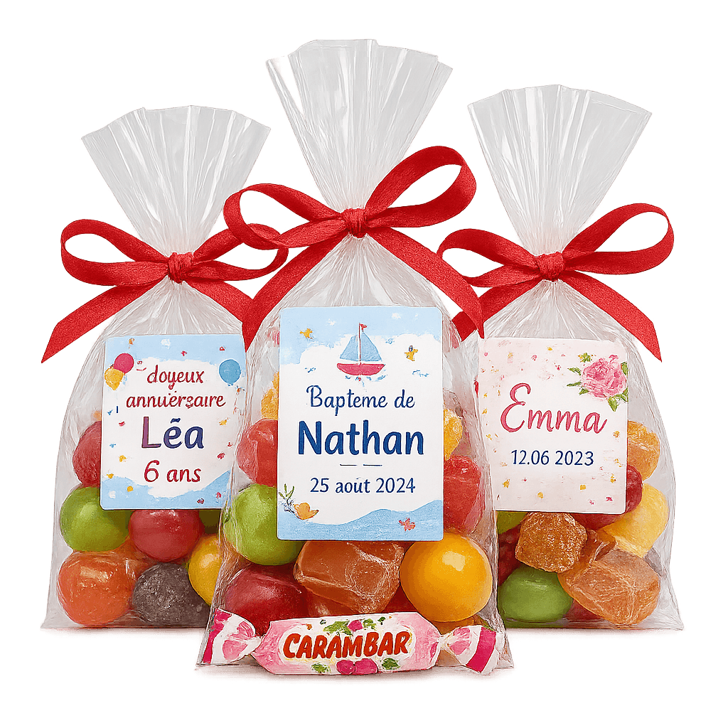 Sachets de bonbons personnalisés