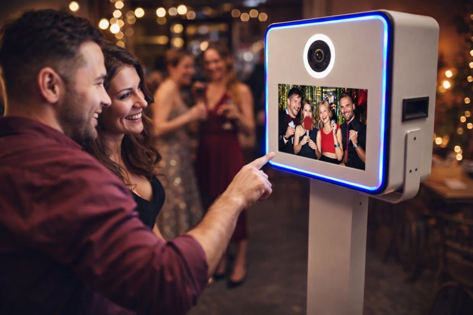 Borne photo selfie numérique en soirée