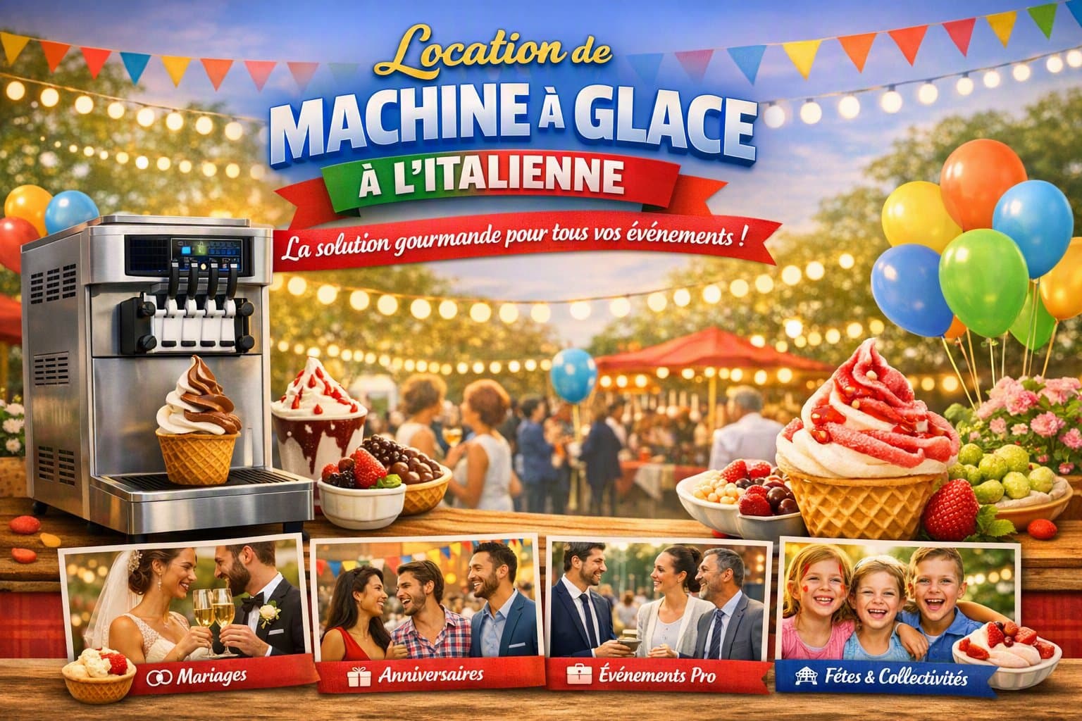 Location de machine à glace à l'italienne : la solution gourmande pour tous vos événements
