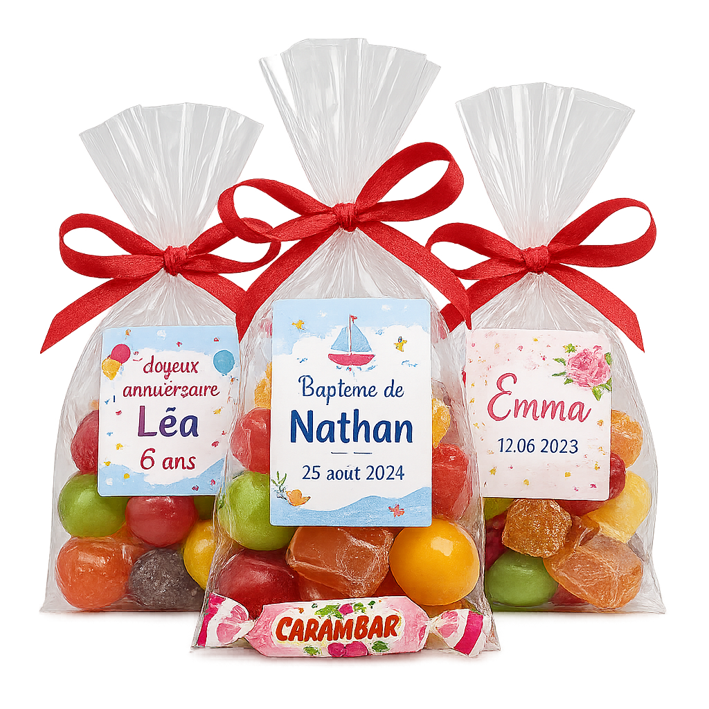 Sachets de bonbons personnalisés